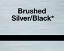 brushed silver black